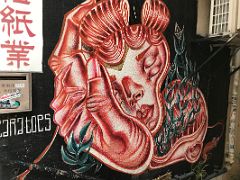 13B Caratoes (Cara To) - female figure street art Hong Kong
